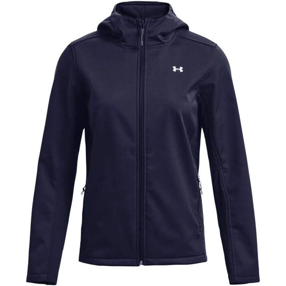 Under Armour Storm Coldgear Jacket Womens M Navy Infrared Shield Full Zip Hood